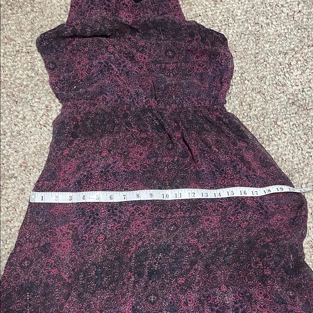 Ella moss 100% silk Purple and Pink Sleeveless High-Low asymmetrical hem Dress - Picture 5 of 10